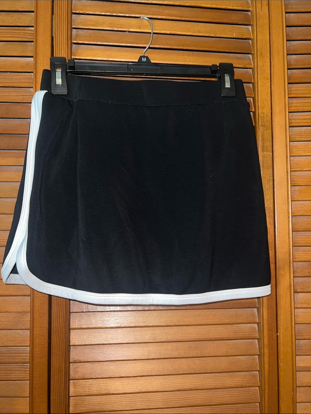 Black Mini Skort with White Trim